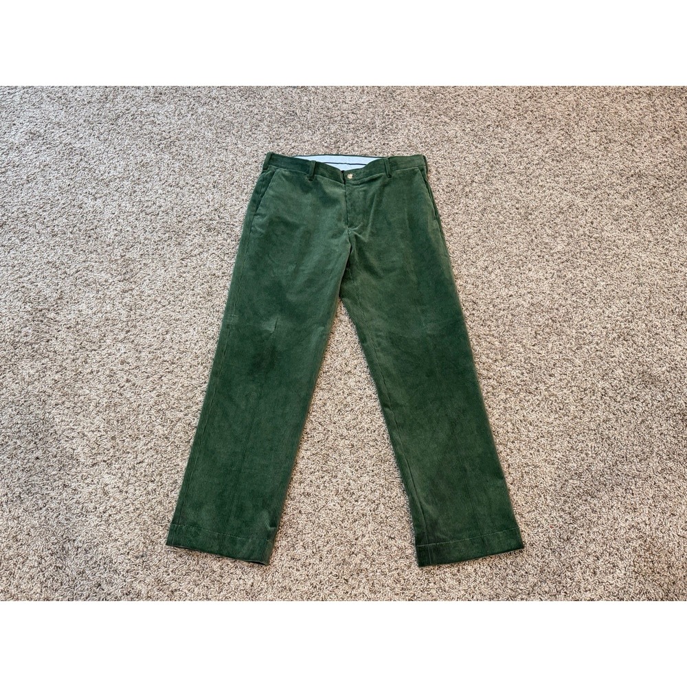 Polo Ralph Lauren Pants Men 34x30 Green Corduroy Stretch Classic Fit Preppy